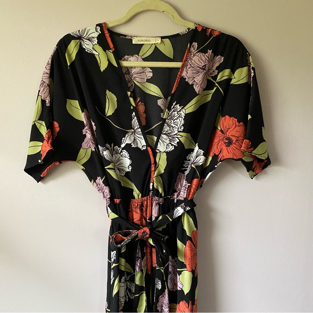 Rokoko Floral Black Maxi Dress
